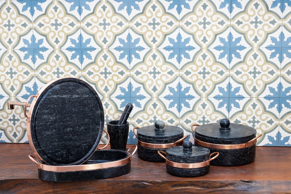 Jogo de Panelas Pedra Sabão Premium 6 peças