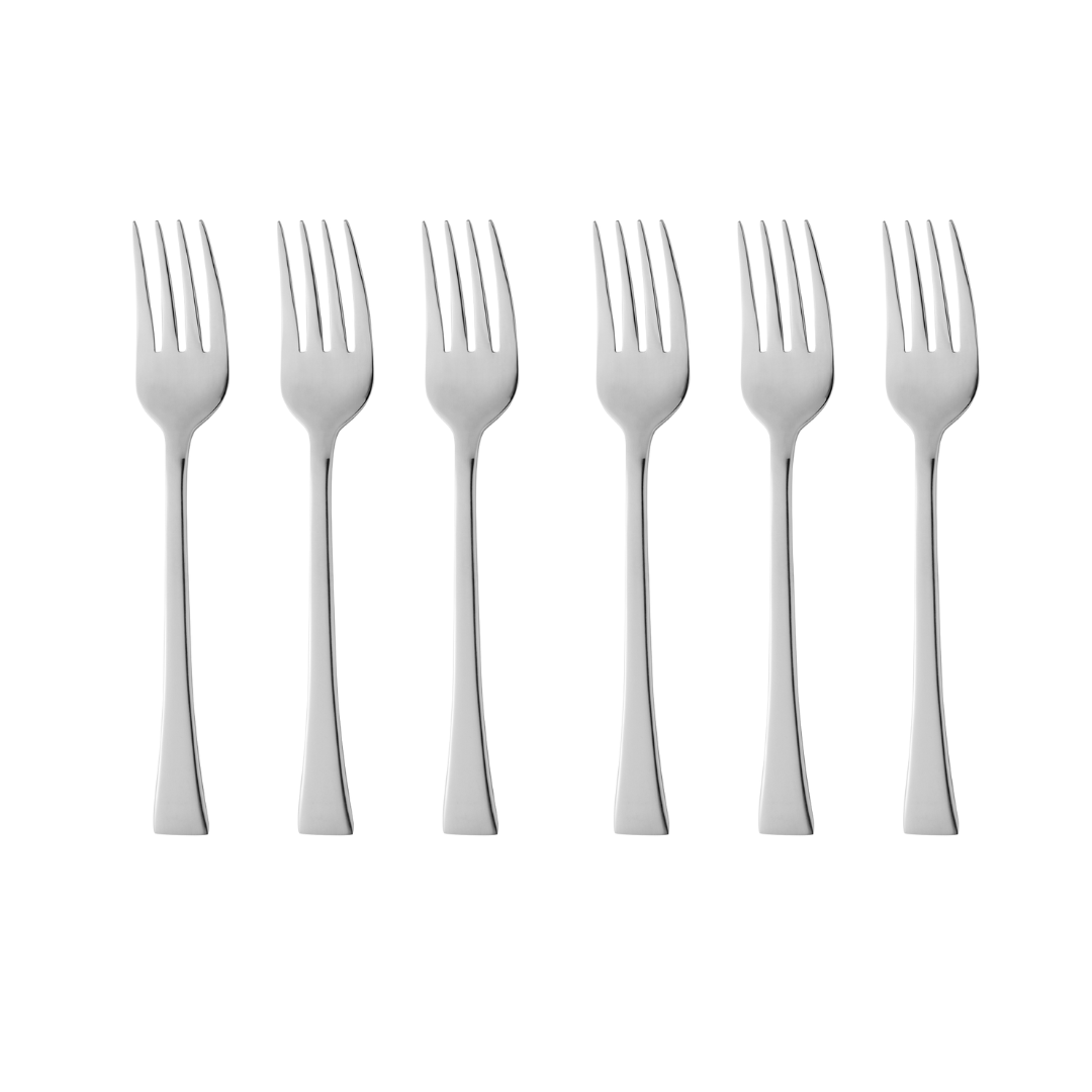Jogo de 6 Garfos para Sobremesa Berna em Aço Inox
