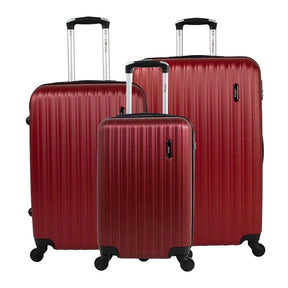 Kit mala de viagem ABS pequena 10kg, média e grande 4 rodas 360º Londres Swiss Move