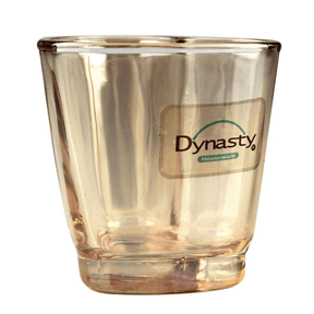 Jogo 6 Copos para Shot Licor de Vidro Coração Âmbar 45ml