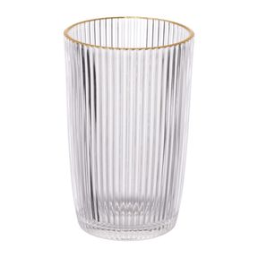 Jogo 6 Copos Altos Graffiato com Borda Dourada 370ml