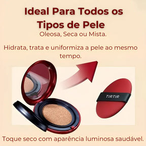 Base Cushion Red Glow Coreana – Pele Impecável em Segundos
