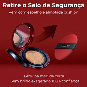 Base Cushion Red Glow Coreana – Pele Impecável em Segundos