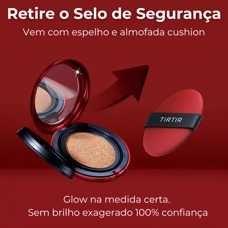 Base Cushion Red Glow Coreana – Pele Impecável em Segundos