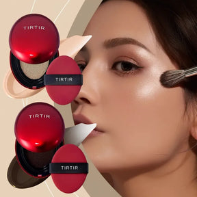 Base Cushion Red Glow Coreana – Pele Impecável em Segundos