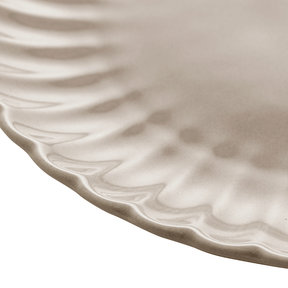 Prato de Sobremesa Porcelana Petala Areia Matt 20cm