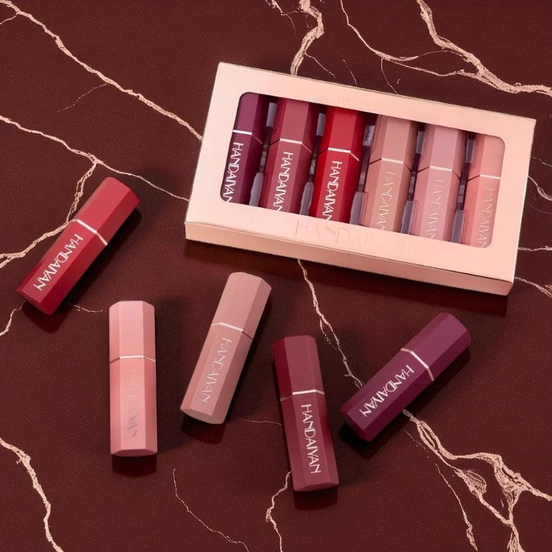 Kit de Batons Matte 6 Cores – Longa Duração e Hidratante