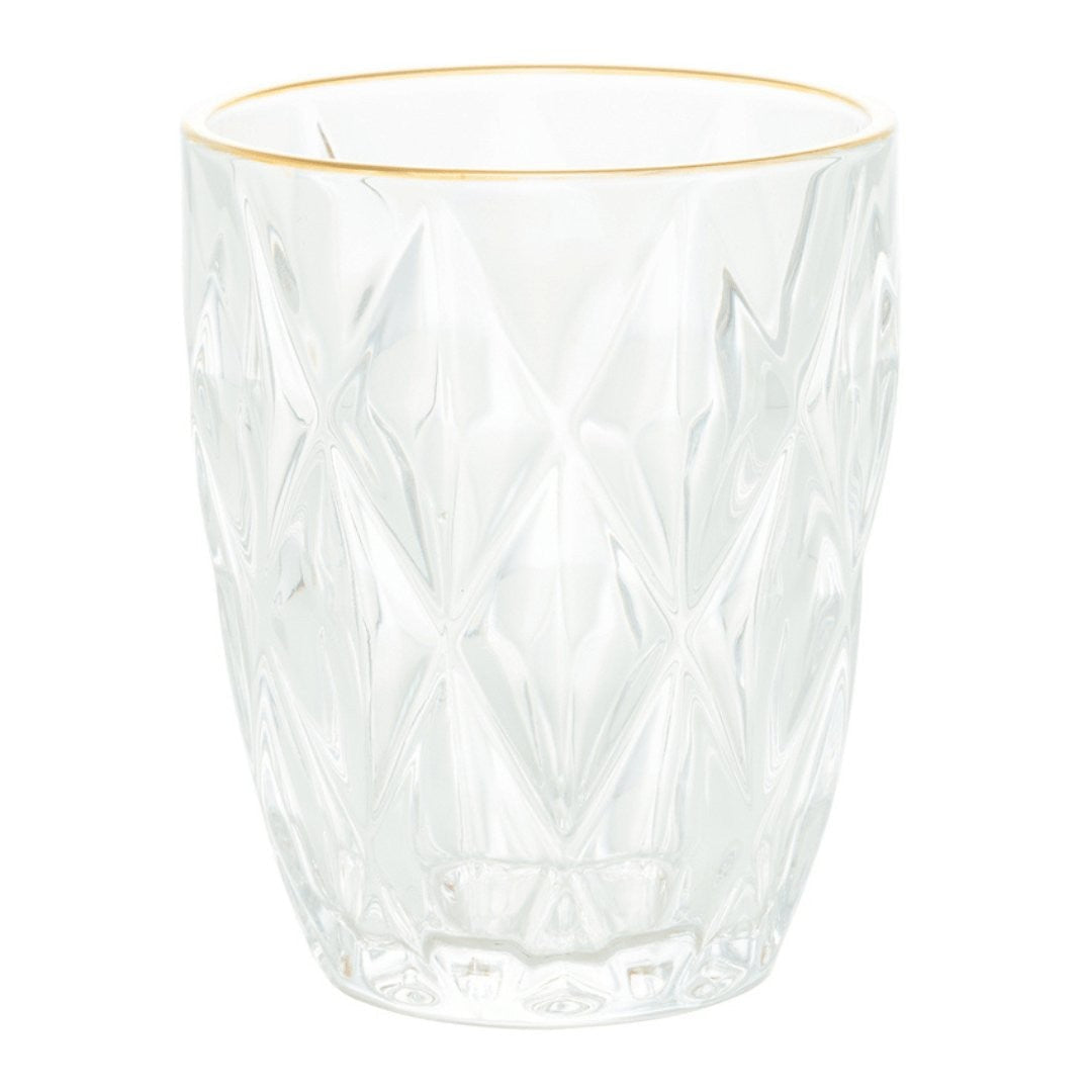 Copo de Vidro com Fio de Ouro Diamond 270ml