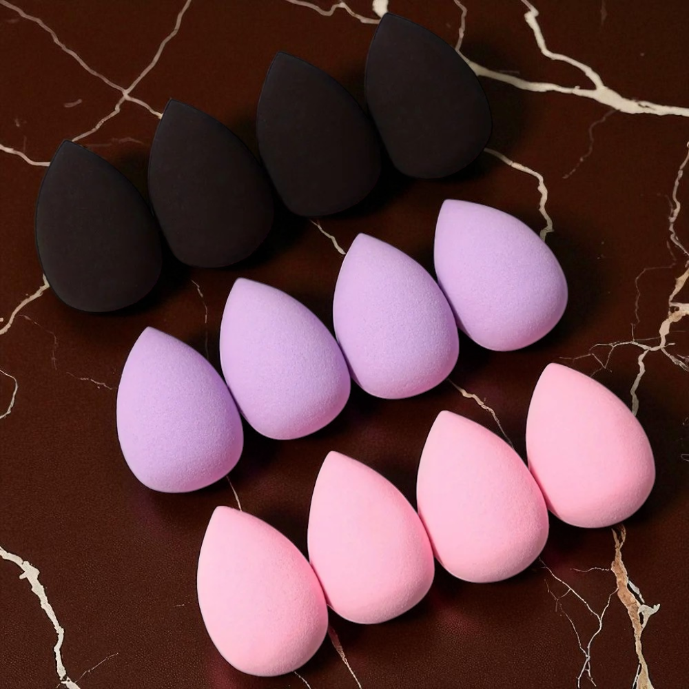 Kit 12 Esponjas de Maquiagem Formato de Gota