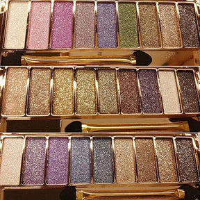 Sombra com Glitter - Paleta com 9 Cores Perfeitas